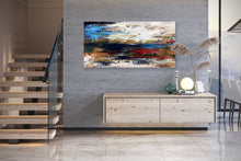 Load image into Gallery viewer, Gray Blue White Abstract Painting Modern Abstract Painting Qp034