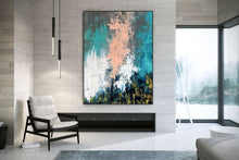 Load image into Gallery viewer, White Green Beige Abstract Wall Art Modern Textured Decor Qp066