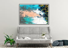 Load image into Gallery viewer, White Green Beige Abstract Wall Art Modern Textured Decor Qp066