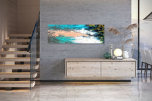 Load image into Gallery viewer, White Green Beige Abstract Wall Art Modern Textured Decor Qp066