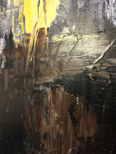 Load image into Gallery viewer, Brown Black and White Yellow Abstract Artwork Paintings on Canvas Kp052