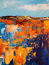 Load image into Gallery viewer, Oversized Living Room Painting Blue Orange Abstract Painting Bp032