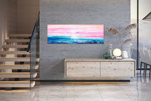 Load image into Gallery viewer, Pink Blue Extra Large Wall Art Abstract Painting on Canvas Modern Home Decor Qp052