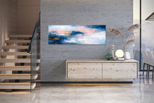 Load image into Gallery viewer, Blue White Pink Original Painting Texture Abstract Art Bp120