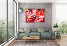 Load image into Gallery viewer, Red Yellow Abstract Painting Large Wall Art Dining Room Dp013