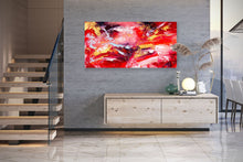Load image into Gallery viewer, Red Yellow Abstract Painting Large Wall Art Dining Room Dp013