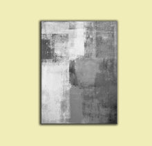 Load image into Gallery viewer, Gray White Modern Abstract Painting,living Room Painting Bedroom Yp063