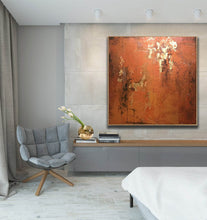 Load image into Gallery viewer, Orange Gold Abstract Wall Art Contemporary Painting Yp032