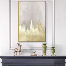Load image into Gallery viewer, Gray Gold Abstract Painting on Canvas Minimalist Painting Op086