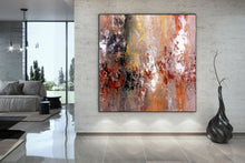 Load image into Gallery viewer, Brown Orange Red Original Abstract Paintings On Canvas Kp054