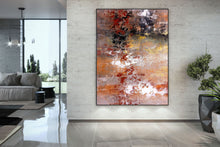 Load image into Gallery viewer, Brown Orange Red Original Abstract Paintings On Canvas Kp054