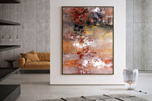 Load image into Gallery viewer, Brown Orange Red Original Abstract Paintings On Canvas Kp054