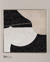 Load image into Gallery viewer, Black White Beige Minimalist Canvas Art Large Original Abstract Painting Ap006