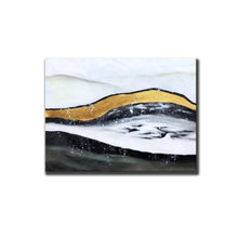 Load image into Gallery viewer, Black White Gold Abstract Wall Art Modern Art Painting Large Artwork Cp029