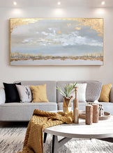 Load image into Gallery viewer, Gret Yellow Gold Abstract Painting Original Artwork Op021