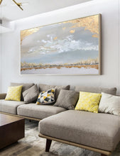 Load image into Gallery viewer, Gret Yellow Gold Abstract Painting Original Artwork Op021