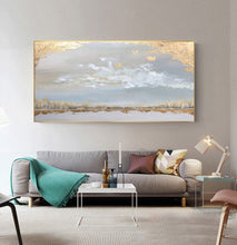 Load image into Gallery viewer, Gret Yellow Gold Abstract Painting Original Artwork Op021