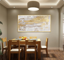 Load image into Gallery viewer, Gold And Gray Wall Art Decor Gold Art Painting Oversize Wall Art Op003