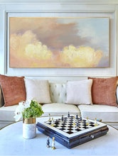 Load image into Gallery viewer, Yellow Abstract Painting Cloud Painting Bright Pink Painting Op063