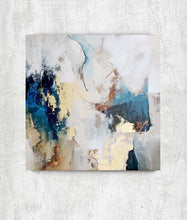Load image into Gallery viewer, Blue Gold Beige Brown White Abstract Painting Home Kitchen Wall decor NP029