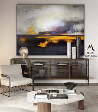 Load image into Gallery viewer, Large Textured Wall Art Sea Oil Painting, Abstract Sky Painting Gp021