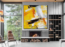Load image into Gallery viewer, Yellow Abstract Painting Big Canvas Paintings for Home Decor Np123