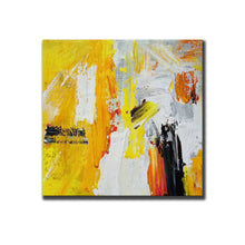 Load image into Gallery viewer, Large Abstract Canvas Art Yellow White Abstract Painting CP001