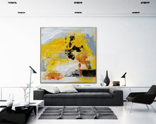 Load image into Gallery viewer, Yellow Abstract Painting Large Acrylic Painting Np004