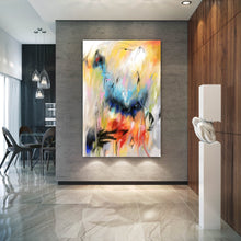 Load image into Gallery viewer, Blue Red Yellow Abstract Painting Office Painting Modern Wall Decor Fp045