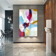 Load image into Gallery viewer, Blue Pink Red Abstract Paintings Contemporary Art Fp030