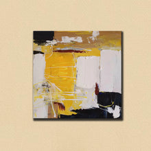 Load image into Gallery viewer, Black White Yellow Original Abstract Painting Minimalist Painting Np120