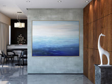 Load image into Gallery viewer, Light Blue Ocean Abstract Painting Extra Large Abstract Painting Np065