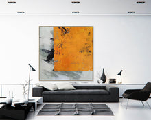 Load image into Gallery viewer, Orange White Grey Large Abstract Painting Large Pieces of Art Np118