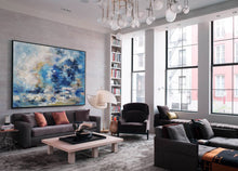 Load image into Gallery viewer, Blue Sea Abstract Painting Cloud Abstract Oil Painting Living Room Art Dp109