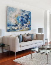 Load image into Gallery viewer, Blue Sea Abstract Painting Cloud Abstract Oil Painting Living Room Art Dp109