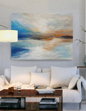 Load image into Gallery viewer, Sunrise Landscape Painting Beige Abstract Painting On Canvas Dp108