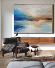 Load image into Gallery viewer, Sunrise Landscape Painting Beige Abstract Painting On Canvas Dp108