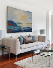 Load image into Gallery viewer, Sea Landscape Painting Blue Abstract Painting Oversized Art for Sale Bp103