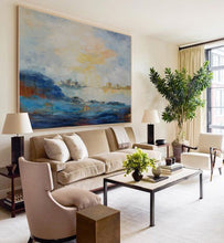 Load image into Gallery viewer, Sea Landscape Painting Blue Abstract Painting Oversized Art for Sale Bp103