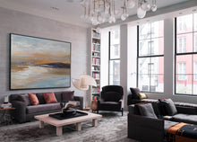 Load image into Gallery viewer, Large Wall Art Dining Room Ocean Abstract Painting,Large Sky Abstract Painting Bp081