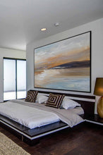 Load image into Gallery viewer, Large Wall Art Dining Room Ocean Abstract Painting,Large Sky Abstract Painting Bp081