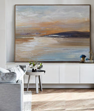 Load image into Gallery viewer, Large Wall Art Dining Room Ocean Abstract Painting,Large Sky Abstract Painting Bp081