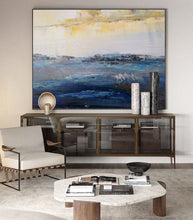 Load image into Gallery viewer, Large Textured Wall Art Original Blue Abstract Art Sea Landscape Painting Bp092