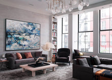 Load image into Gallery viewer, Original Blue White Sky Abstract Painting Large Cloud Oil Painting Dp093