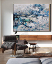 Load image into Gallery viewer, Original Blue White Sky Abstract Painting Large Cloud Oil Painting Dp093