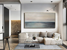 Load image into Gallery viewer, Blue Sea Abstact Painting Sofa Size Artwork Qp084