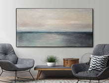 Load image into Gallery viewer, Blue Sea Abstact Painting Sofa Size Artwork Qp084