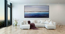 Load image into Gallery viewer, Original Blue Ocean Abstract Painting Large Sky Landscape Oil Painting Qp078