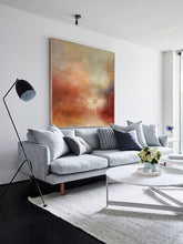 Load image into Gallery viewer, Large Sunrise Landscape Painting Sky Red Abstract Painting On Canvas Bp075