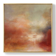 Load image into Gallery viewer, Large Sunrise Landscape Painting Sky Red Abstract Painting On Canvas Bp075